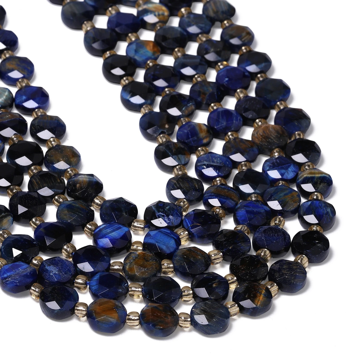 10x5mm AAA Faceted Coin Natural Stone Fuschia Tiger Eye Beads Rondelle Spacer Beads For Jewelry Making DIY Bracelets Accessories view 4