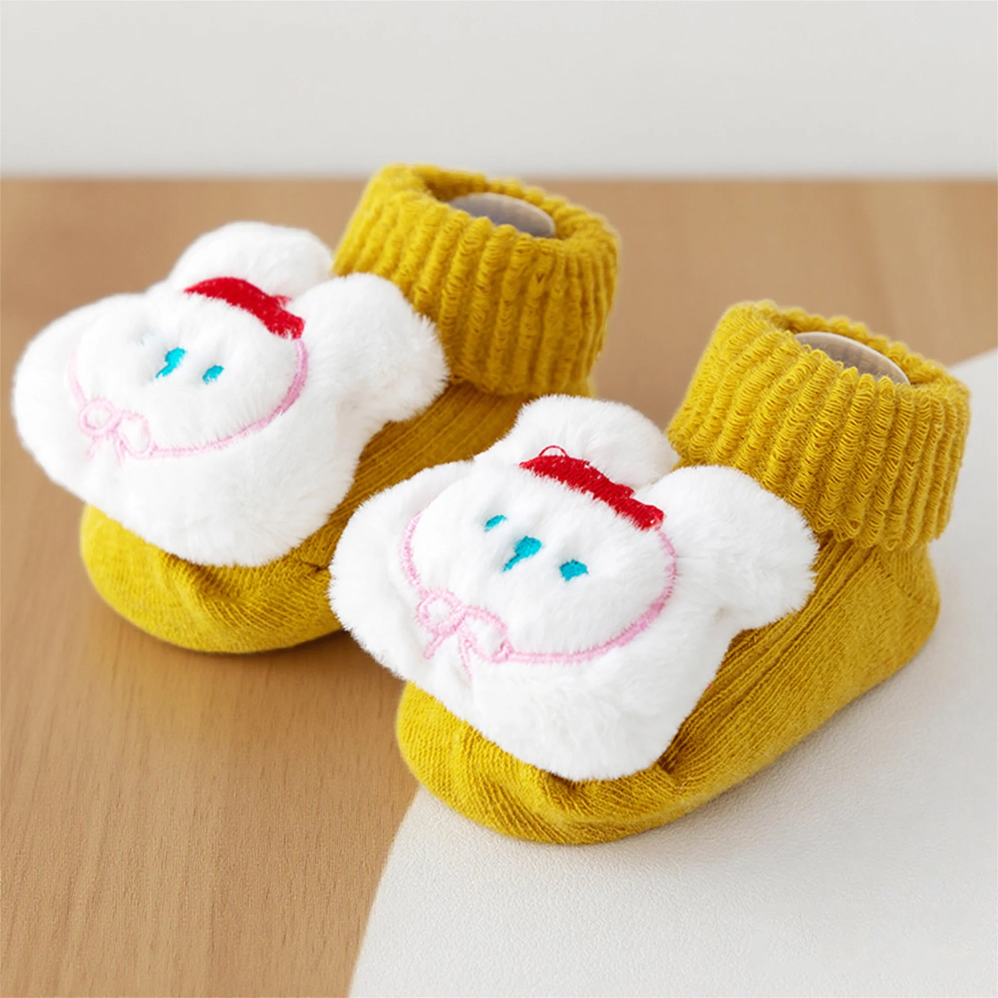 

Очаровательные детские нескользящие носки с захватами и милыми мультяшными животными, мягкие и уютные детские прогулочные носки для домашнего использования