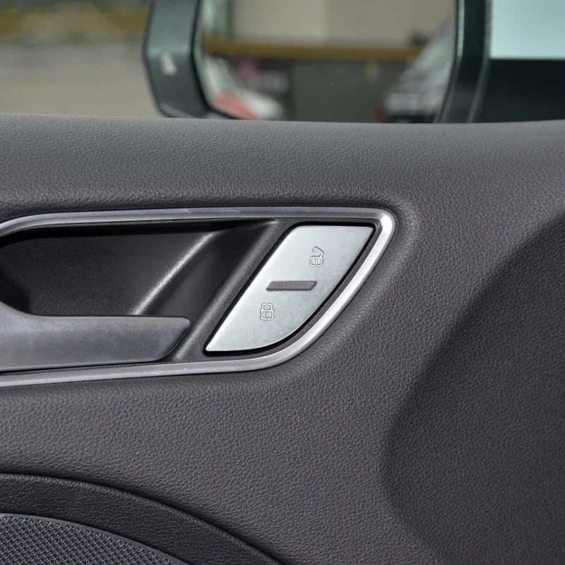 Car Styling Door Unlock Switch Buttons Sequins For Audi A3 2017-2021 Interior Lock Button Decoration Cover Trim