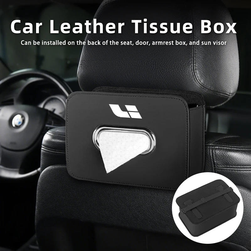 Nappa Leather Car Seat Back Tissue Box Centre Console Tissue Box For Leading Ideal Lixiang Li L7 L8 L9 ONE 2022 2023