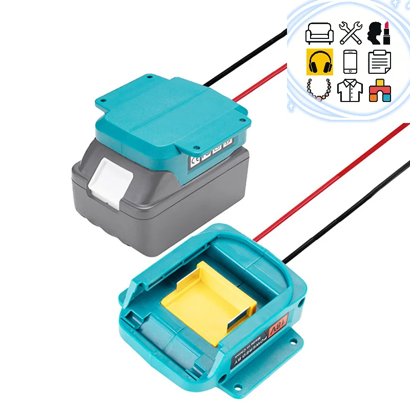 

Адаптер-переходник для аккумулятора 18 В, литий-ионный аккумулятор, преобразователь аккумулятора BL1860, розетка, преобразователь «сделай сам»