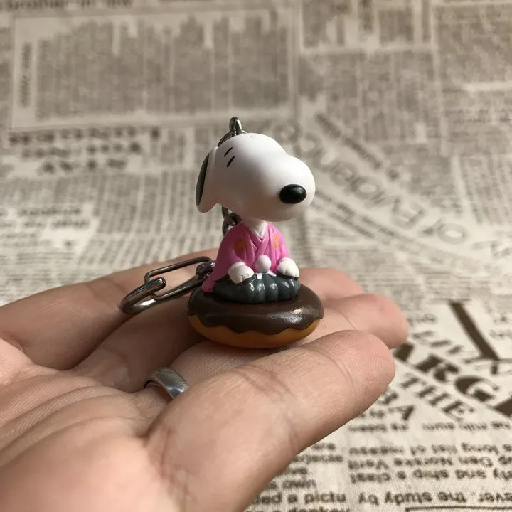 Cute Kimono Snoopy Action Figures Doughnut and White Puppy Model Toy Cartoon Desktop Ornament Collectible Toys Kids Gifts