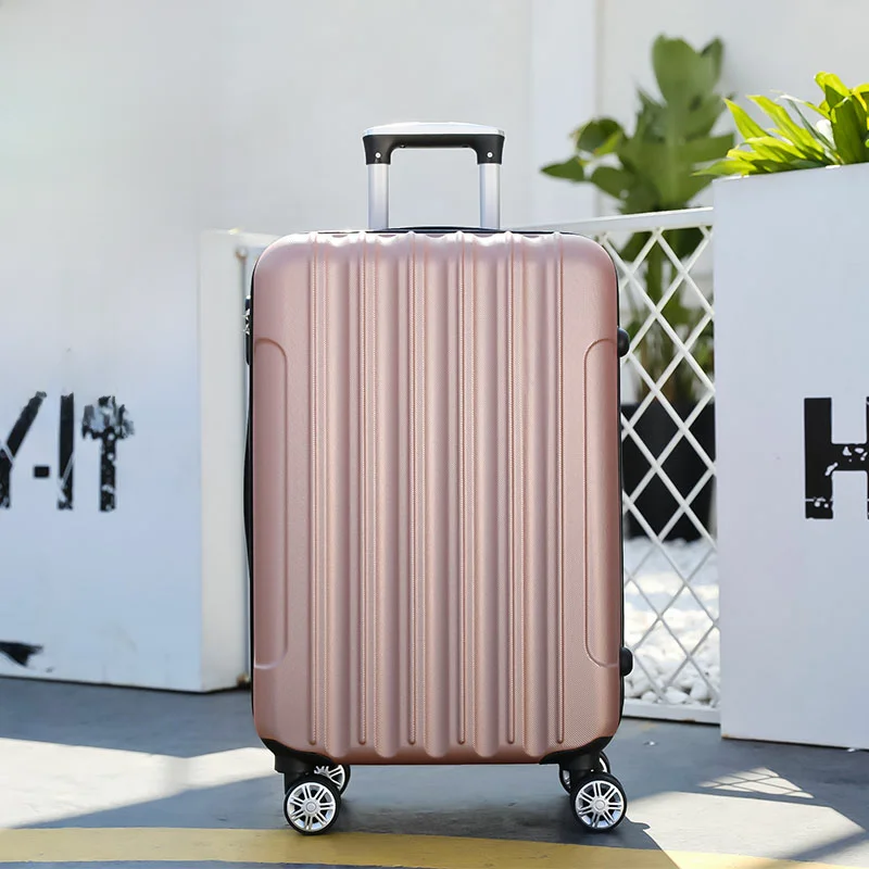 

Lightweight Travel Suitcase Luggage ABS Material Zipper Closure Unisex Fashionable Pure Color Large Capacity with Four-Way Wh...