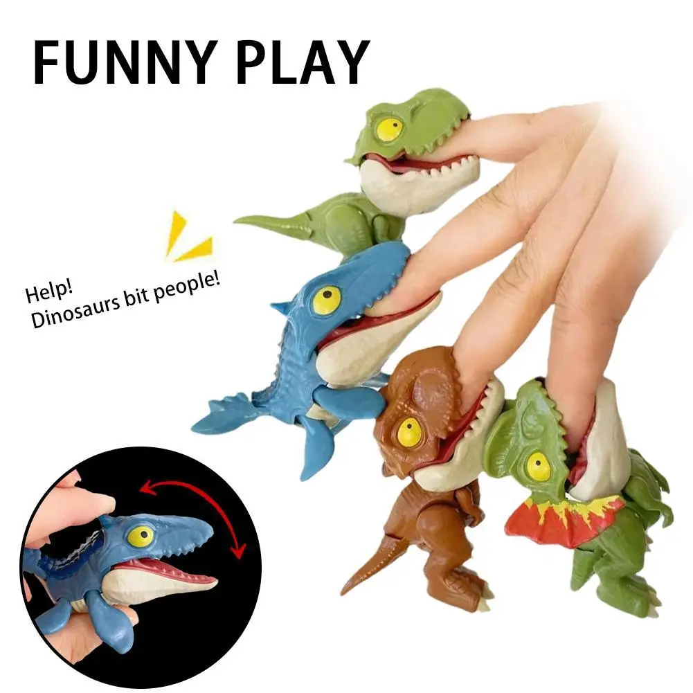 

Finger Dinosaur Tricky Tyrannosaurus Model Biting Hand Fidget Mosasaurus Jurassic Dino Toy For Children Dino Movable Fun Gifts