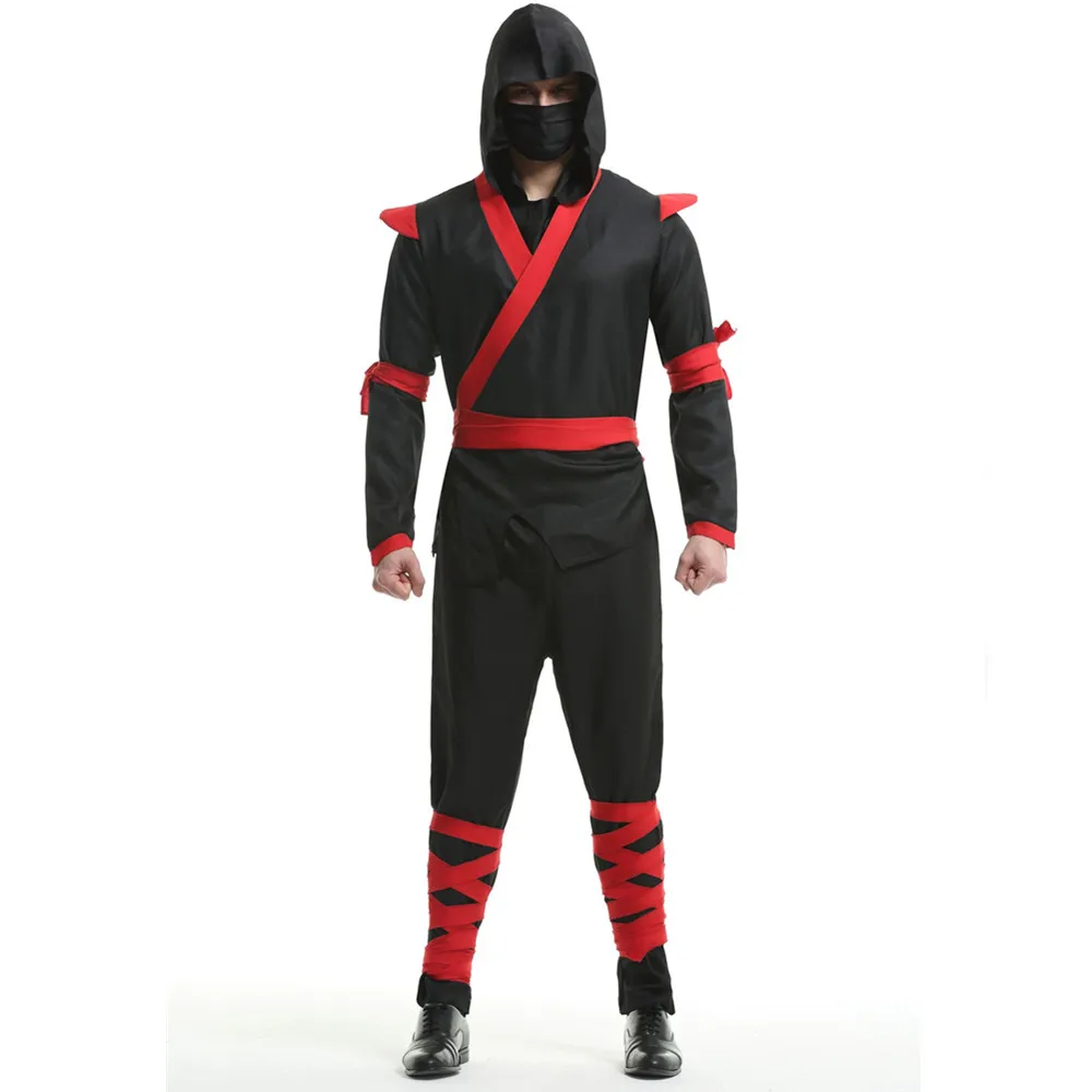 

Purim Halloween Costume for Adult Men Ninja Costume Japan Martial Arts Ninja Cosplay Clothes Sets