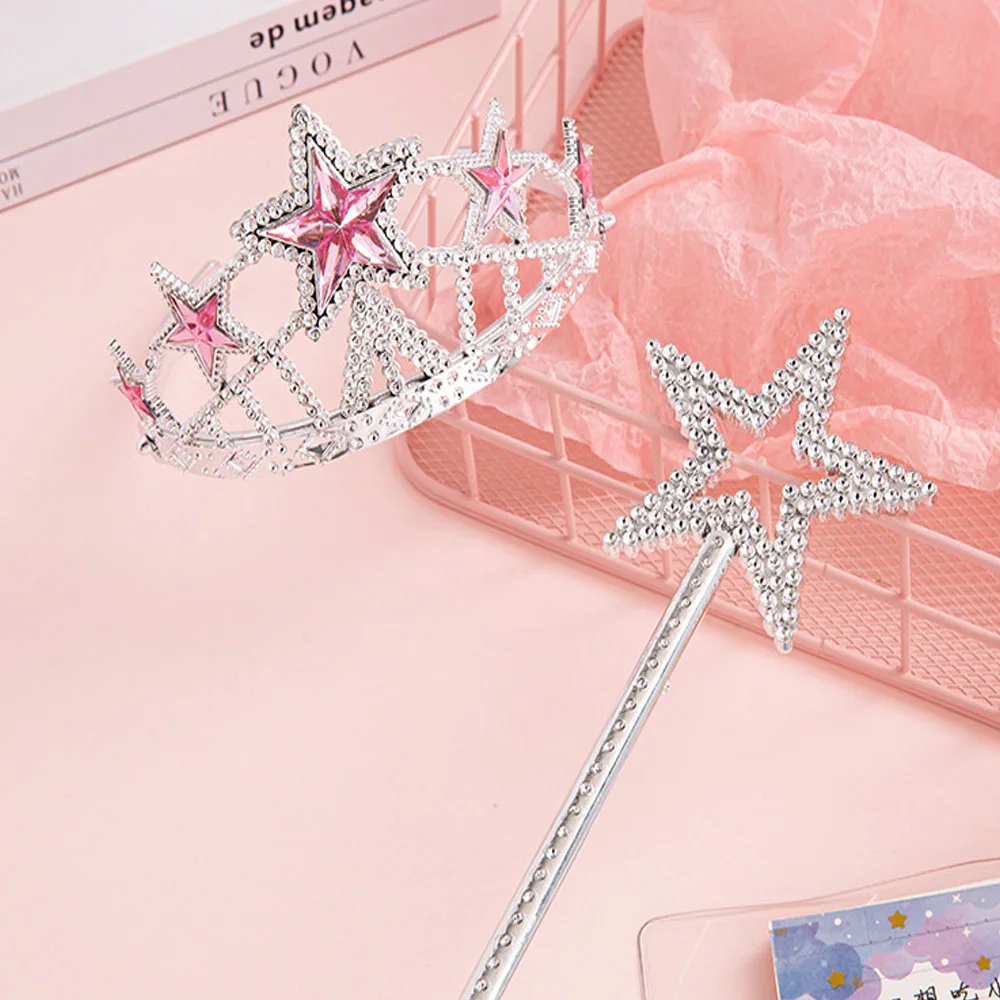 เด็กเครื่องแต่งกายอุปกรณ์เสริมเจ้าหญิงมงกุฎสาวเจ้าหญิงมงกุฎกระเป๋าถุงมือของขวัญวันเกิดสําหรับสาว Dream Princess อุปกรณ์เสริม