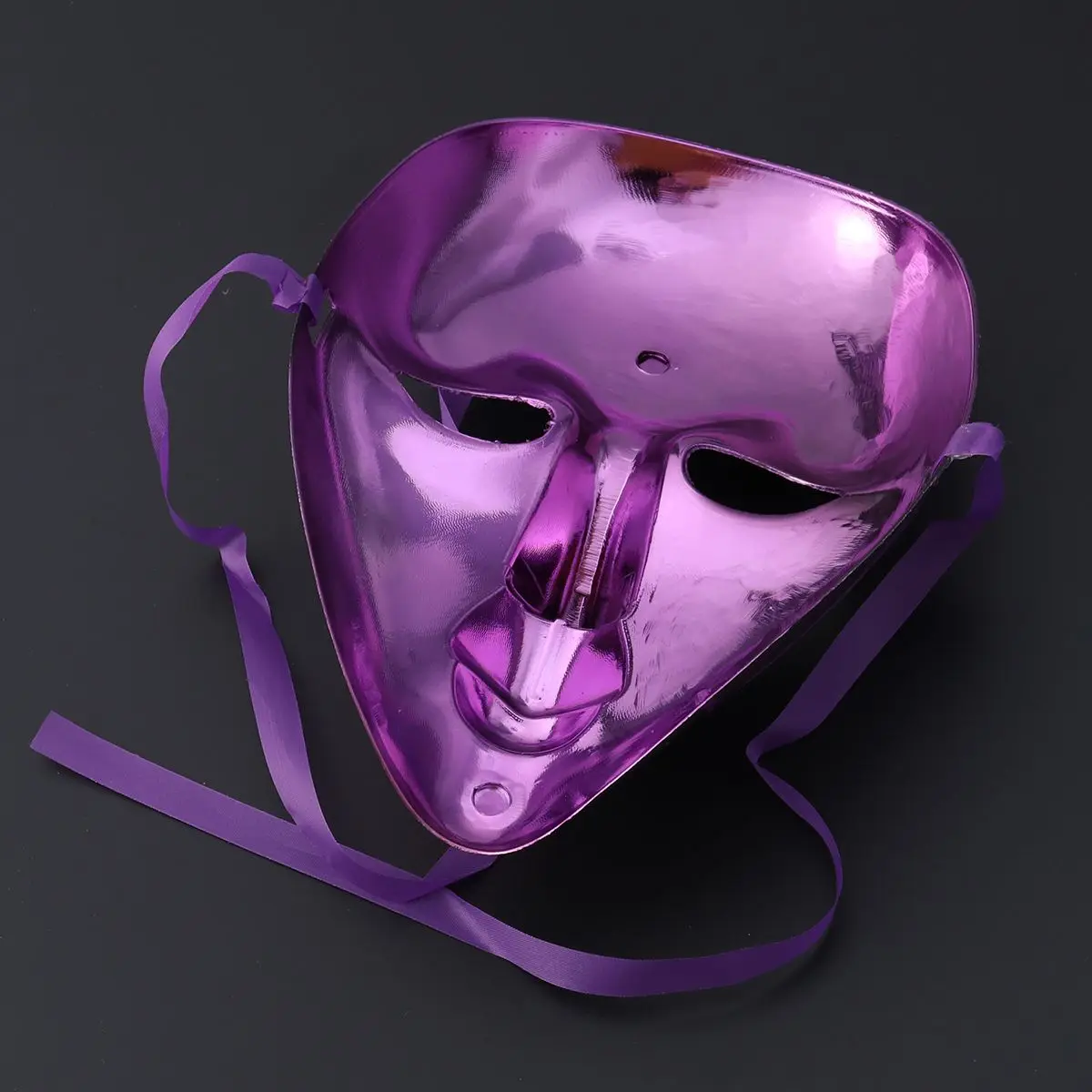 Galvanisierte Maskerademasken, glänzende Kunststoff-Halloween-Party-Maske, robustes, flexibles Band, Einheitsgröße, passend für die meisten Kostümbälle