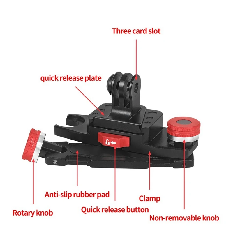 (NEW) Backpack Clip Quick Release V-Lock Plate Waist Belt Clip Shoulder Strap Clamp Mount Anti-Shake Fast Switch Adapter