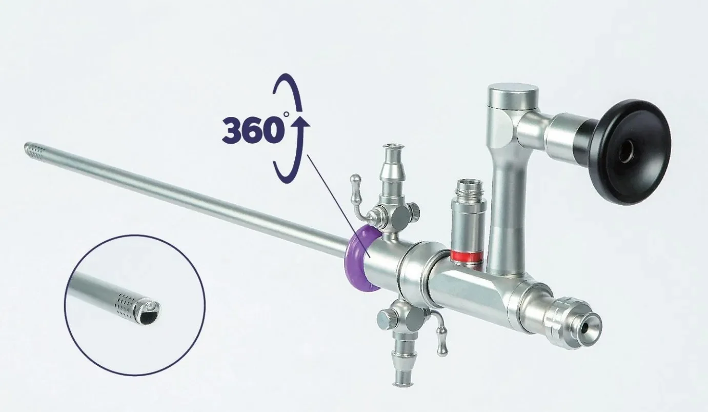 Gynecologic Mirror Examination Rigid 0/12/25 Degrees Endoscope Telescope UHD Vision Z Type Multifunctional Hysteroscope