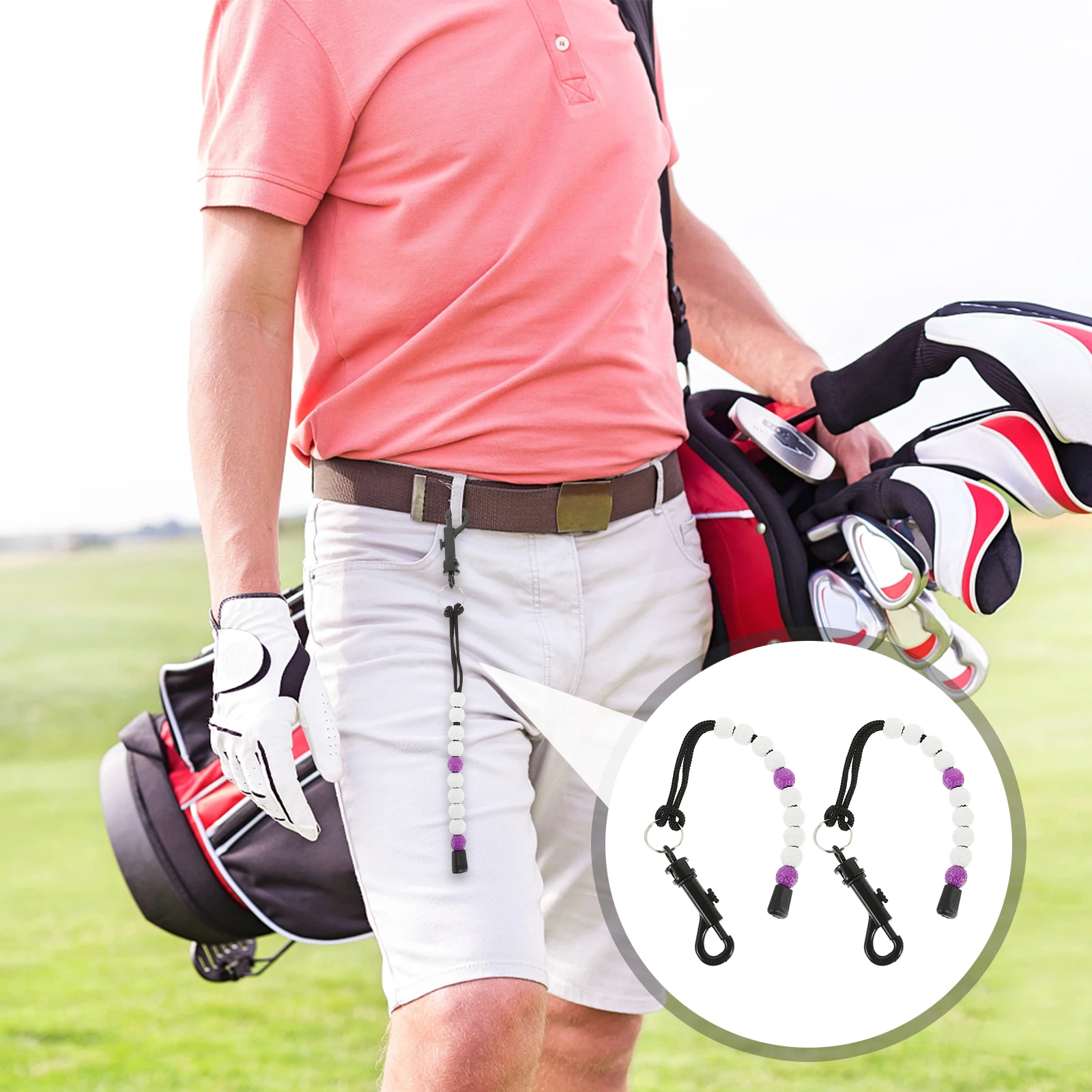 

2 Pcs Golf Scorer Beads Counter Clicker for Scorekeeper Wearable Tool Goalkeeper