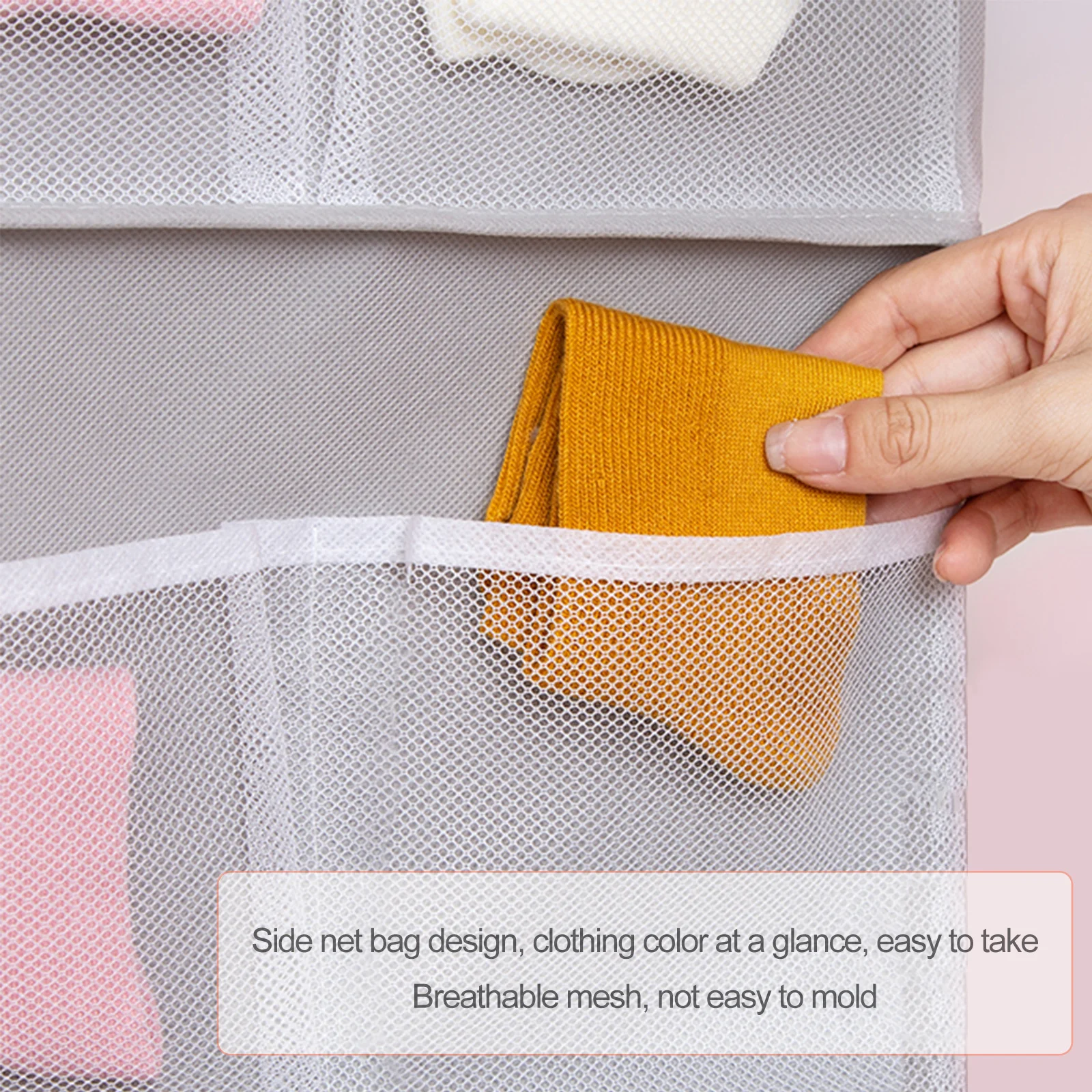 

1pc Clothing Storage Hanging Bag Oxford Cloth Foldable Dust-Proof Water-Resistant Organizer For Travel Home Bedroom Large