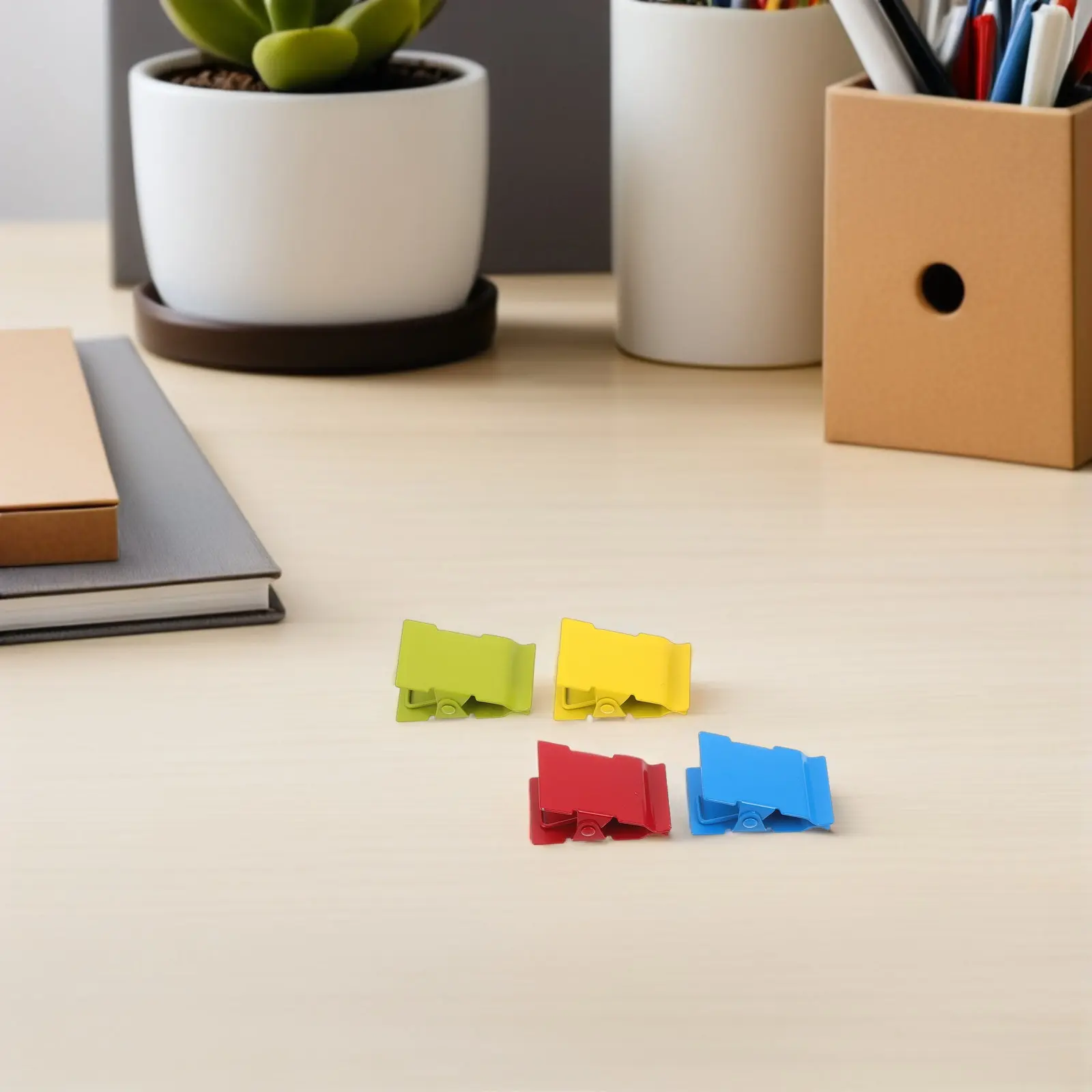 4Pcs Large Metal Binder Clips Colorful Rustproof Office Paper Clamps for Thick Documents Organizing Filing and Journaling