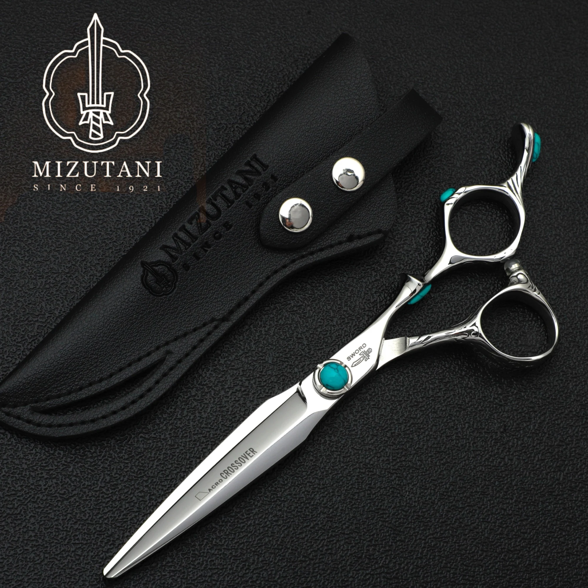 New MIZUTANI barber scissors 6.0 inch pink scissors 440C Material is sharp and wear-resistant Professional hairdressing scissors