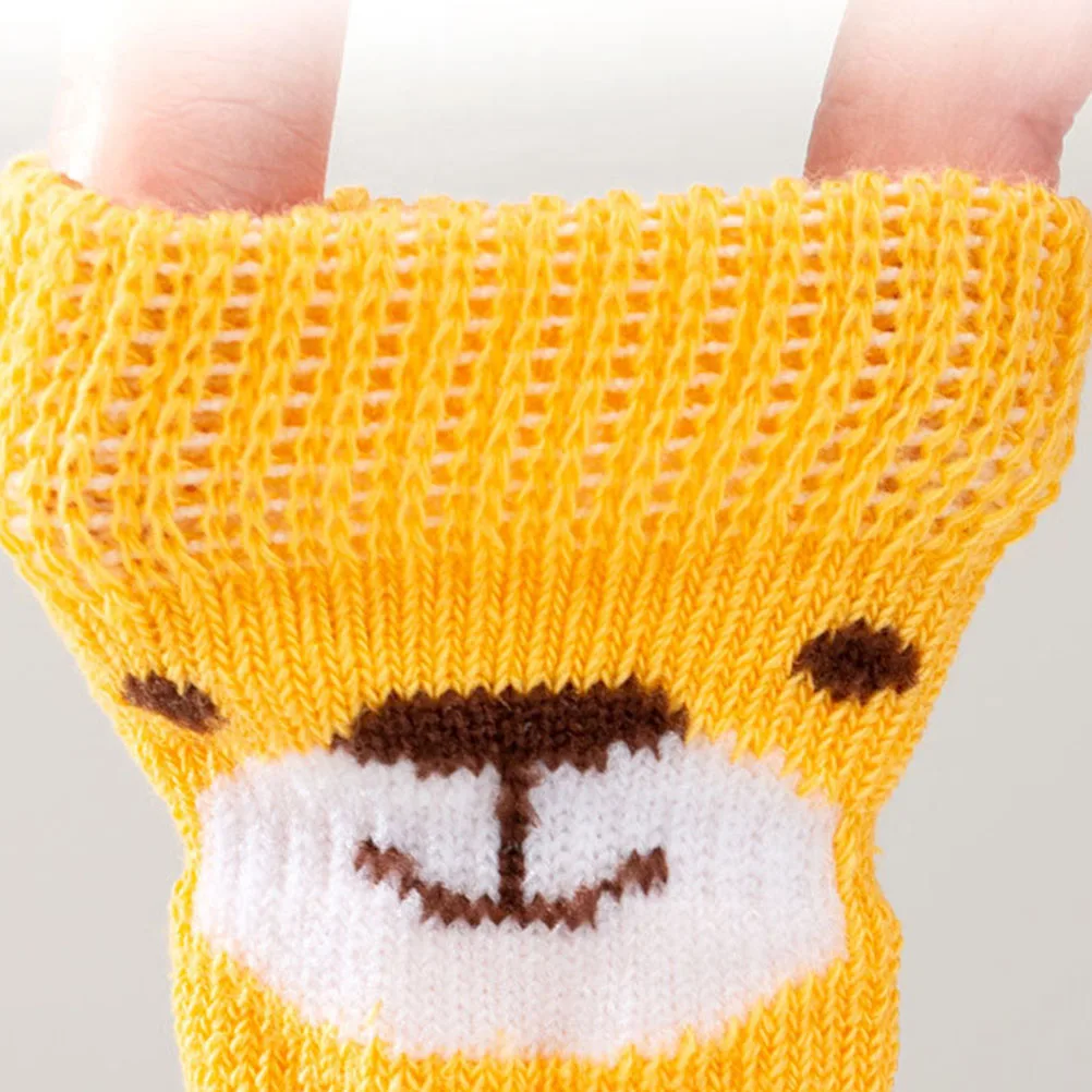 

2 Sets Socks Cute Cartoon Anti Slip Protects Legs Paw Wounds Cotton Grip Joint Protector Leg Warmers Joint Protector