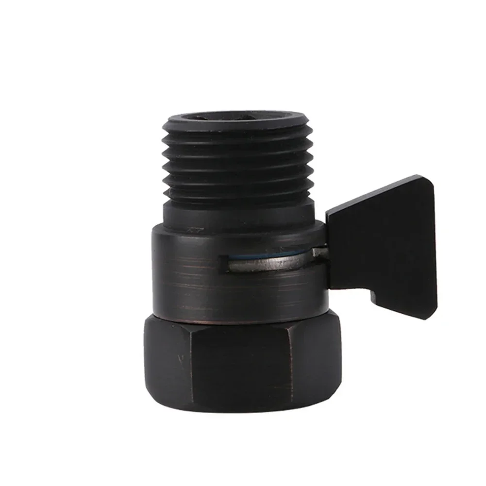 

Shut-OFF Valve Brass Black Home Solid Flow Quick Control Shut-OFF Valve Shower Head Water Saver G1/2 Bidet Sprayer Parts