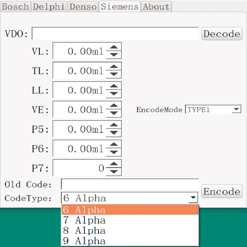 QR Code Common Rail Injector Coding Decoding Software Fill In The Oil Deviation Pulse Width Deviation Will Produce QR Code