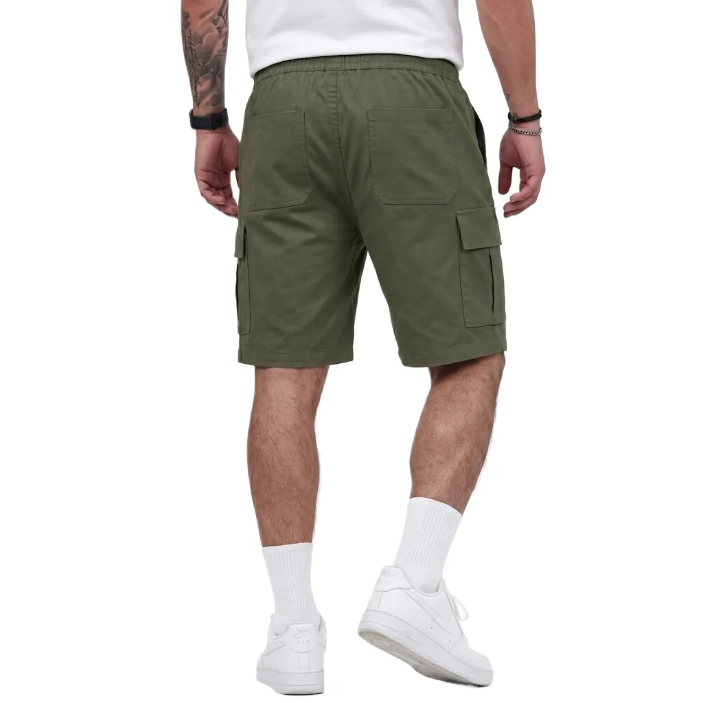 Mens Summer Casual Shorts Plus Size Knee Length Bottoms MultiPocket Tactical Shorts Ideal for Running Jogging Daily Work Ear - Image 5