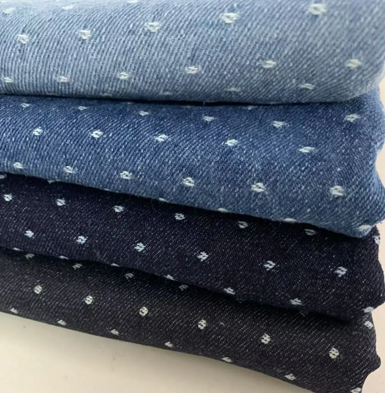 

Denim Fabric Thickened Polka Dot Jacquard Washed Denim For Sewing Dresses Bags Pants bags hats DIY Denim Fabric