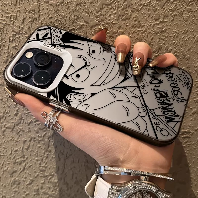 أنيمي O-One قطعة ماتي جراب هاتف صلب آيفون 17 برو 16 15 14 13 12 11 برو ماكس 16 زائد 16E 17 الهواء للصدمات الغطاء الخلفي