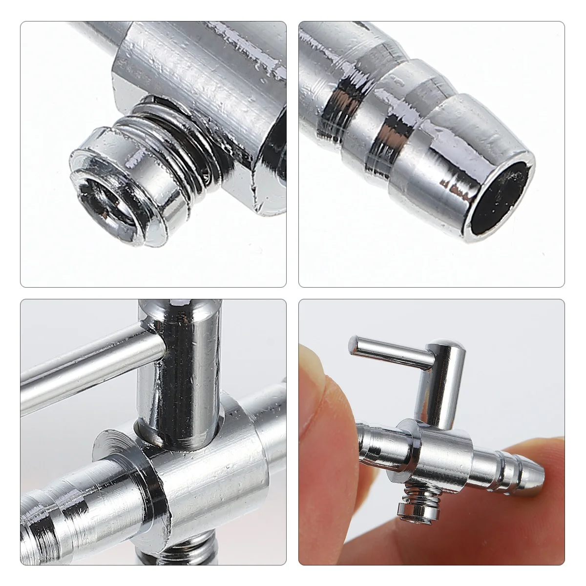 

8 Pieces Air Flow Control Valve Gas Regulating Valve Adjustable Outlet for Multiple Fish Tanks Connector for Aquarium