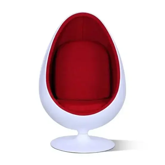 

Modern furniture, rotating leisure lounge, fiberglass speaker chair with footstool