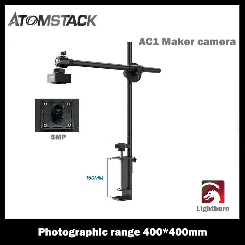 

ATOMSTACK Maker AC1 5MP Camera Precise Positioning 400*400mm Photography Area Suitable For Lightburn Laser Engraving Machine