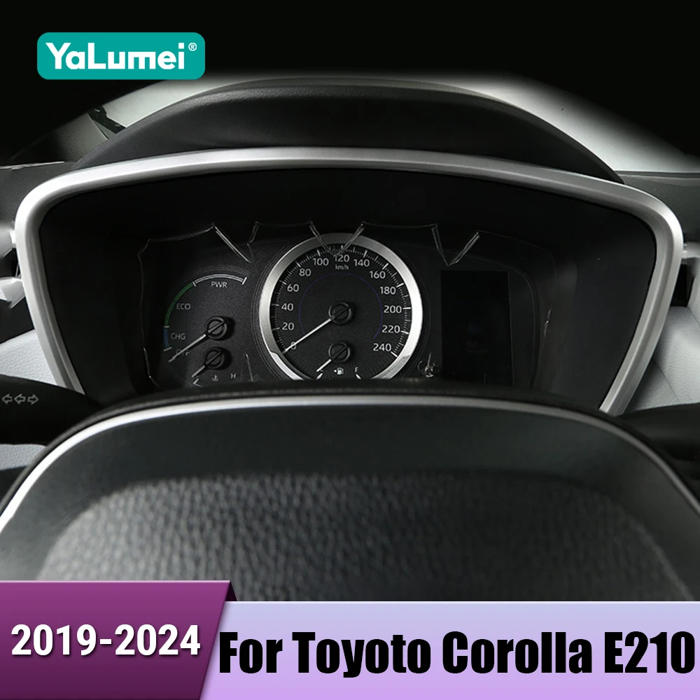Edelstahl Auto Dashboard Instrument Rahmen Abdeckung Aufkleber Für Toyota Corolla E210 2019 2020 2021 2022 2023 2024 Hybrid Zubehör