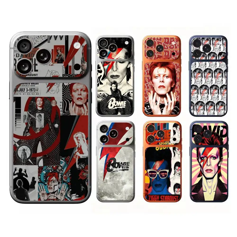 D-David Singer B-Bowie Colorful Wrap Sticker For IPhone17 Pro/17pro Max Phone Decal Skin Rear Protector Case Film Full Cover