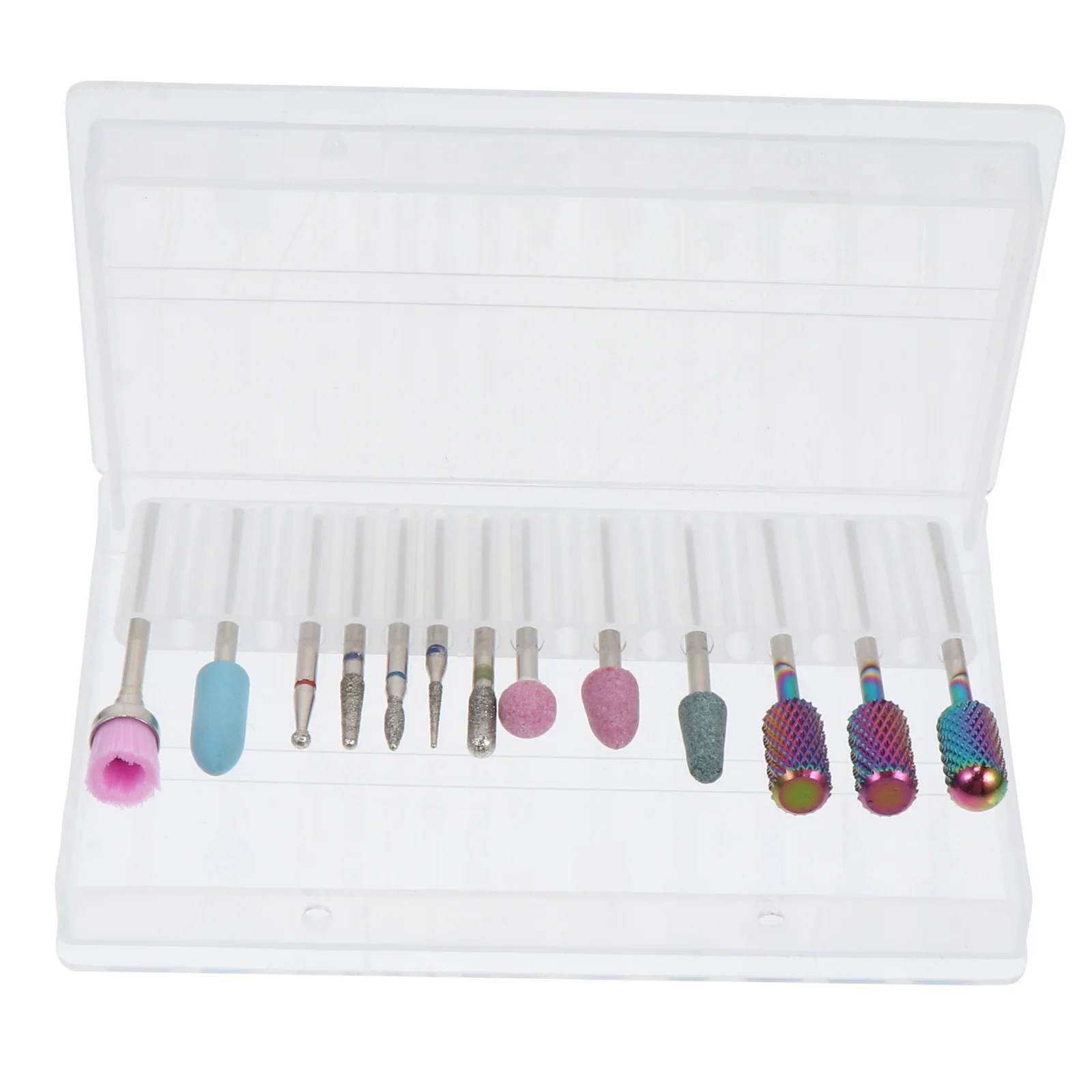 Nail Drill Bit Set Tungsten Steel Emery Manicure Pedicure File Bits For Nail Polish Removal Grinding Tools