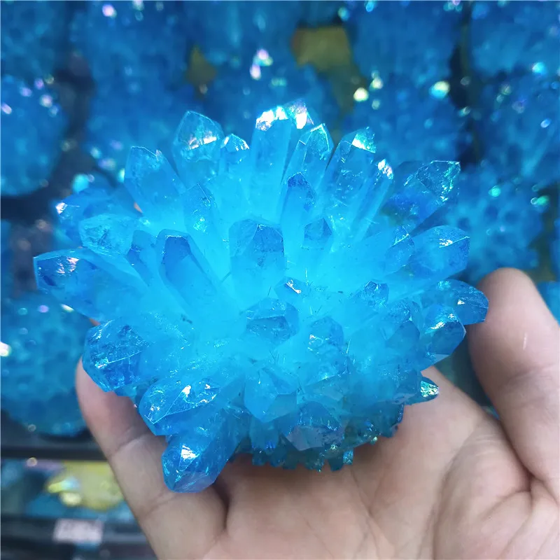 

NEW!!!!! Natural Blue Ghost Phantom Quartz Crystal Cluster Rock Stones Mineral Reiki Healing Specimen Home Decor 1pcs
