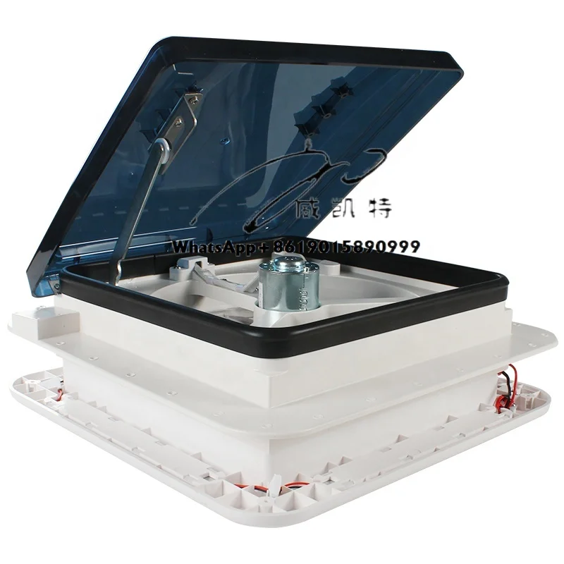 

Certified 280MM 11'' RV Roof Vent with LED Light Manual Control Low Noise 3 Speeds Ajustable Caravan Exhaust Fan