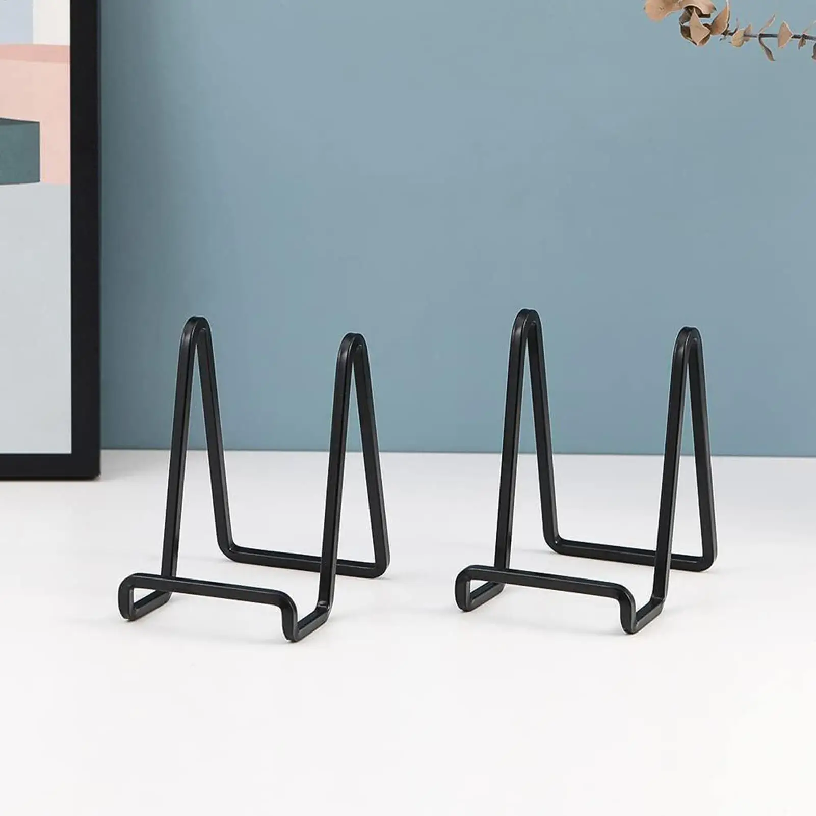 Plate Display Stands Easel Picture Display Frame Desktop Iron Picture Stand For Photo Record Bowl Book Platter Sign