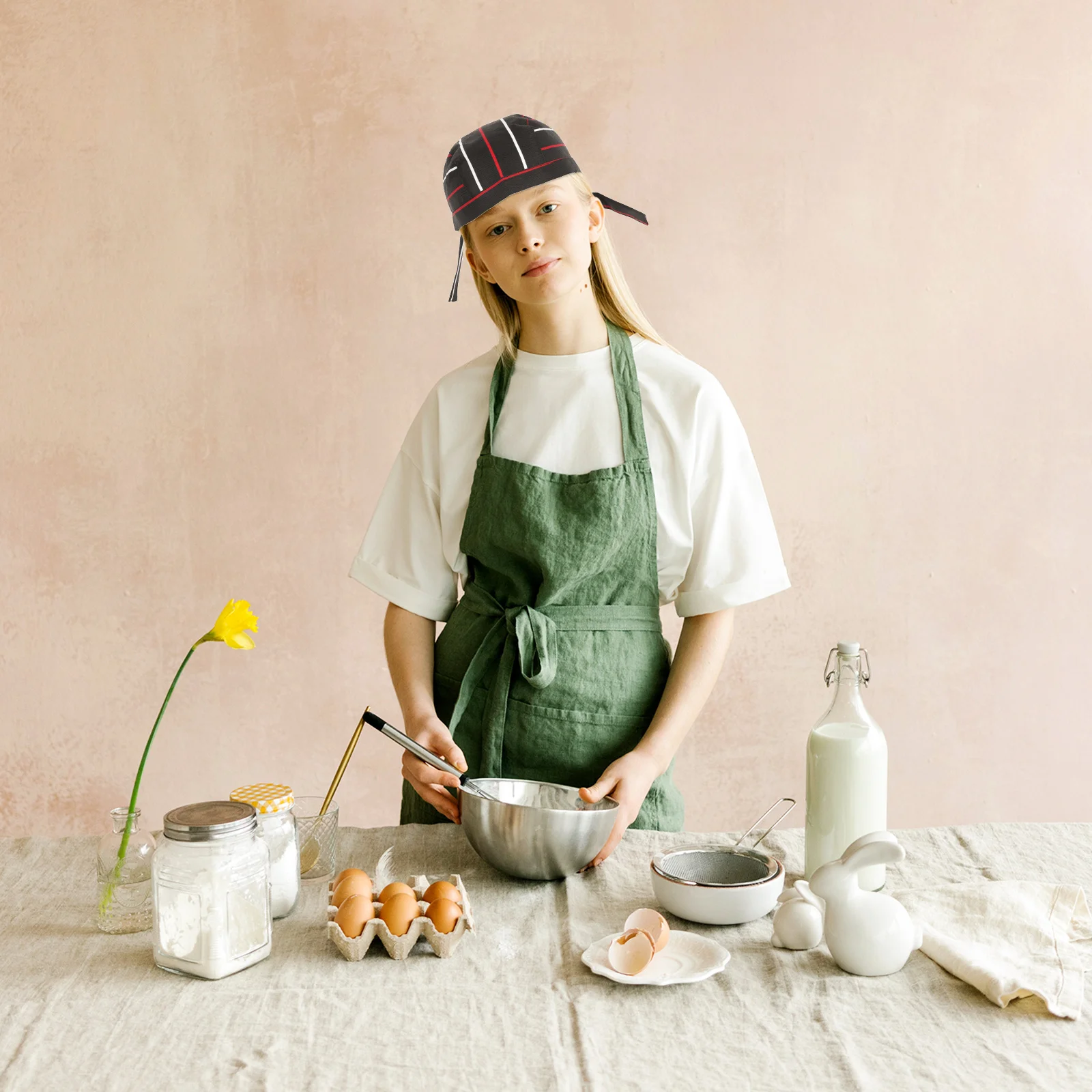 2 szt. Czapki kucharskie w stylu pirackim, regulowane czapki do gotowania, czapki typu skull cap do cateringu, czapki robocze dla mężczyzn i kobiet