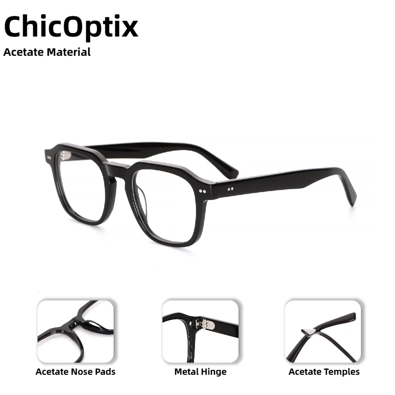 

Ретро классические модные женские оптические очки брендовые дизайнерские мужские винтажные высококачественные ацетатные оправы ретро дизайн с заклепками