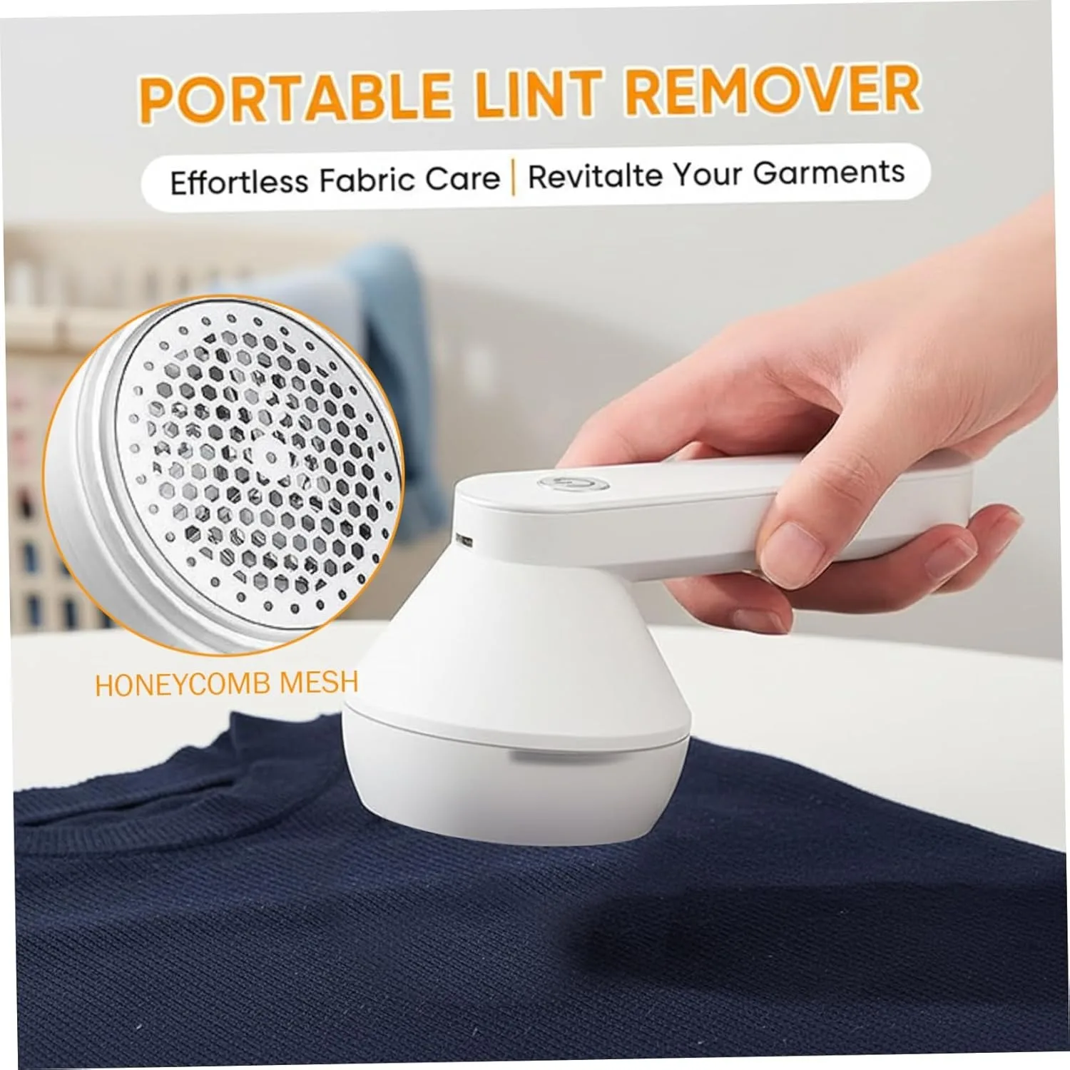 Lint Remover 2026| Electric Fabric Shaver for Clothing | Type-C Fast Rechargeable Lint Remover Sweater Shaver for Pilling Clothes,Fuzz Fabric,Blankets,Home Decor (White)