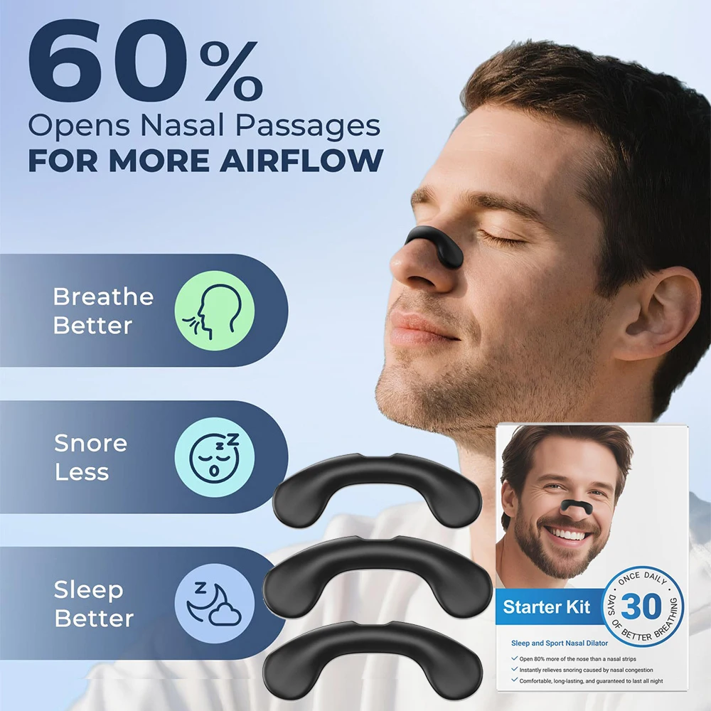 

Nasal Dilator Sleep Nasal Breathing Dilators Starter Kit Nose Breathe Strips Nasal Strips Reduce Snoring Increase Air