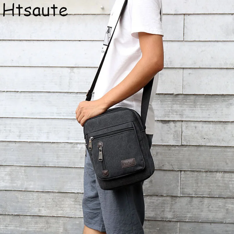 

Single Shoulder Bag For Men's Korean Style Canvas Messenger Bag Outdoor Leisure Travel Portable Shoulder Bag Purse Handbag