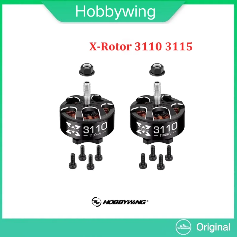 

Hobbywing XRotor 3110 3115 Бесщеточный двигатель 900-1150KV 4-6S, вал M5 для 8-9, 10-дюймового FPV-дрона, Cinelifter Long Range