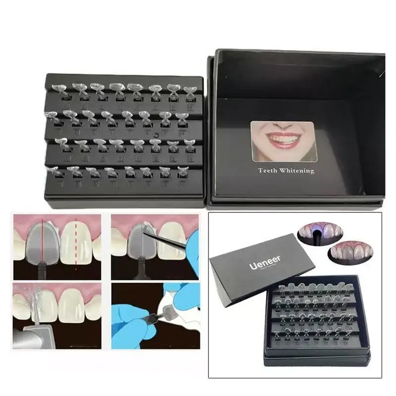 32Pcs/Set Dental Veneer Mould Kit Composite Resin Light Cure Filling Anterior Front Tooth Whitening Tool Dentistry Materials
