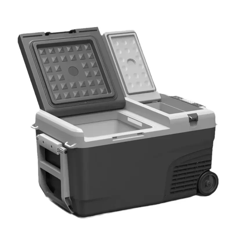 Portable Car Refrigerator 30L 40L Compressor Cooling Freezer Dual Zone 12V 24V for Truck Camping Outdoor Travel Ice Box Dual
