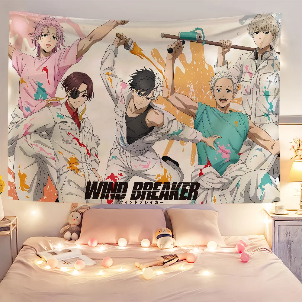 Anime-Comic-Windbreaker-Flagge für Zimmer, Wohnheim, Camping, Party, Kunststil, Garage, Bar, Wand, Picknick, Dekoration, Banner
