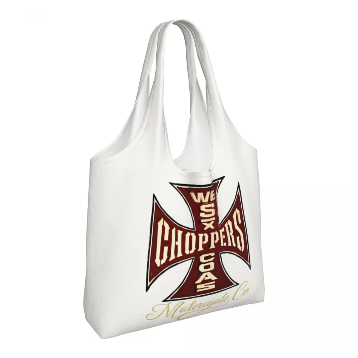

West Coast Choppers Logo Large Capacity Canvas Tote Bag Single Shoulder Work Commute Bag For Women Eco-Friendly Shopping Bag