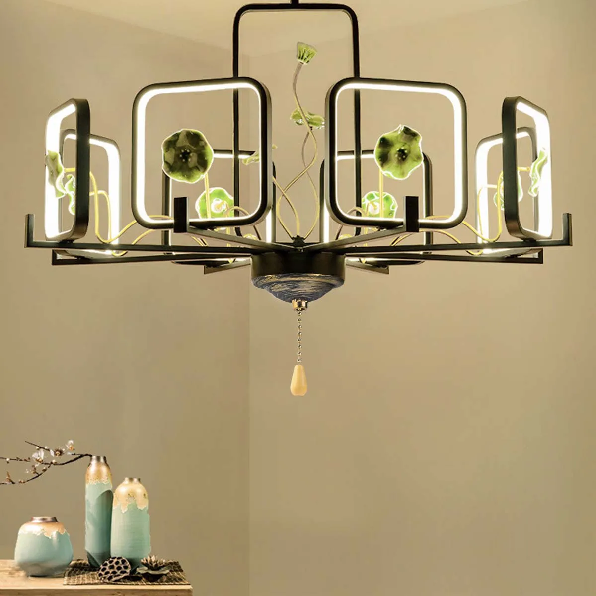 

Elegant Copper Style Ceiling Fan Pull Chain Set Durable Iron for Indoor Light and Ventilation Easy Replacement