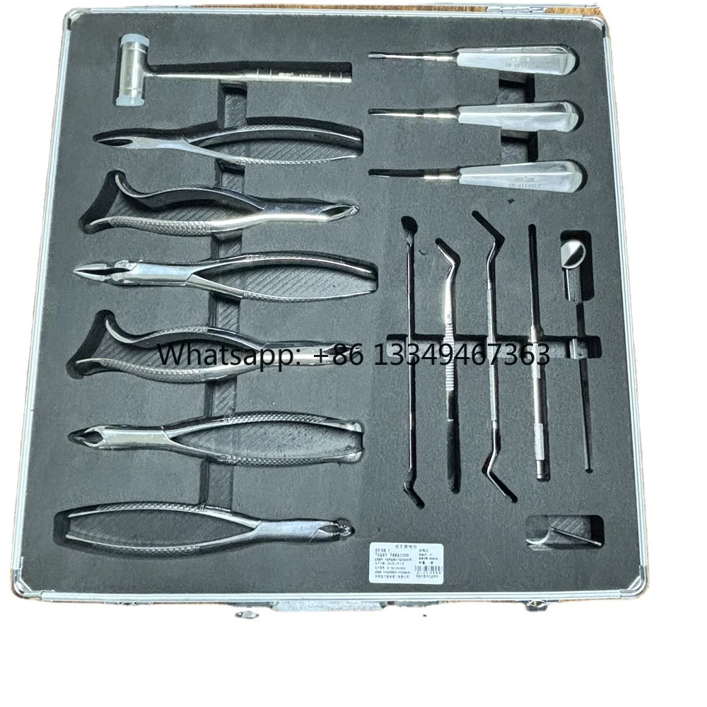 

Стоматологический базовый набор из 17 предметов: щипцы для удаления зубов, артикул 001-100