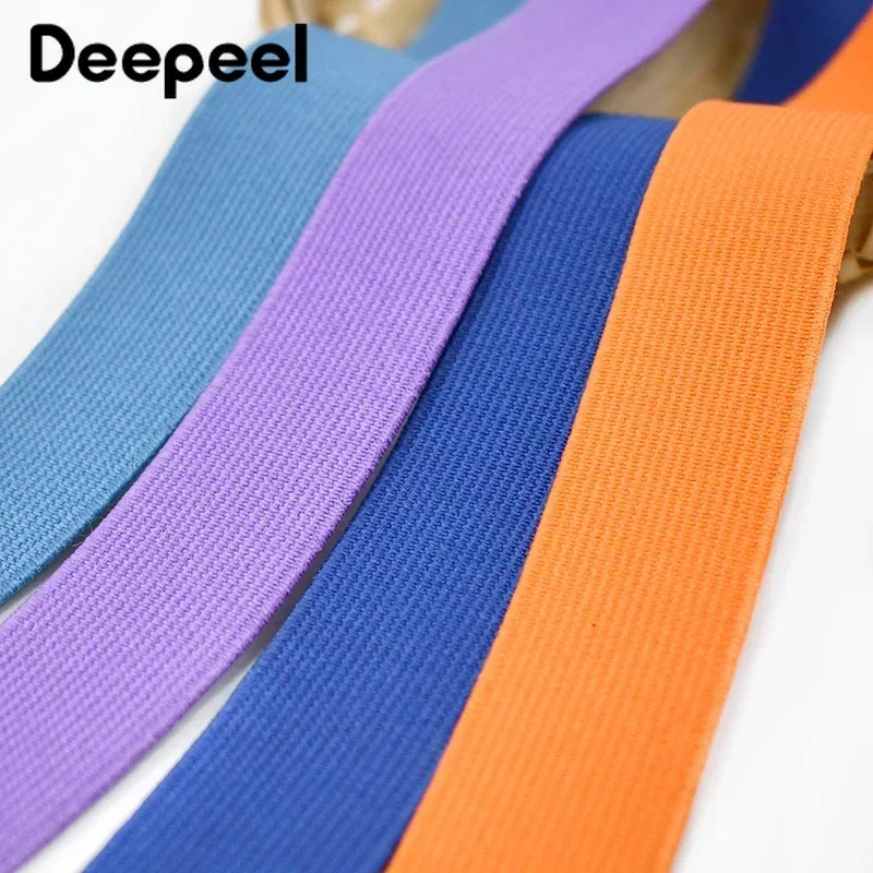 5Meters Deepeel 20-50mm Colorful Elastic Bands Stretch Rubber Webbing Clothes Pants Underwear Decoration DIY Sewing Accessories