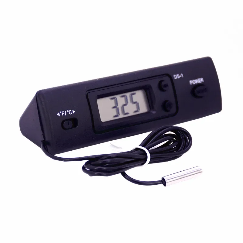 for DS-1 Digital Indoor Outdoor Thermometer with Clock Large Screen Display Dual Temperature Sensor Household