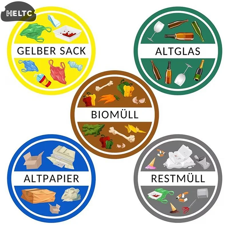 Recycling Trash Can Sticker For Easy Garbage Classification Waterproof Suitable For Communities, Schools, Families, Offices