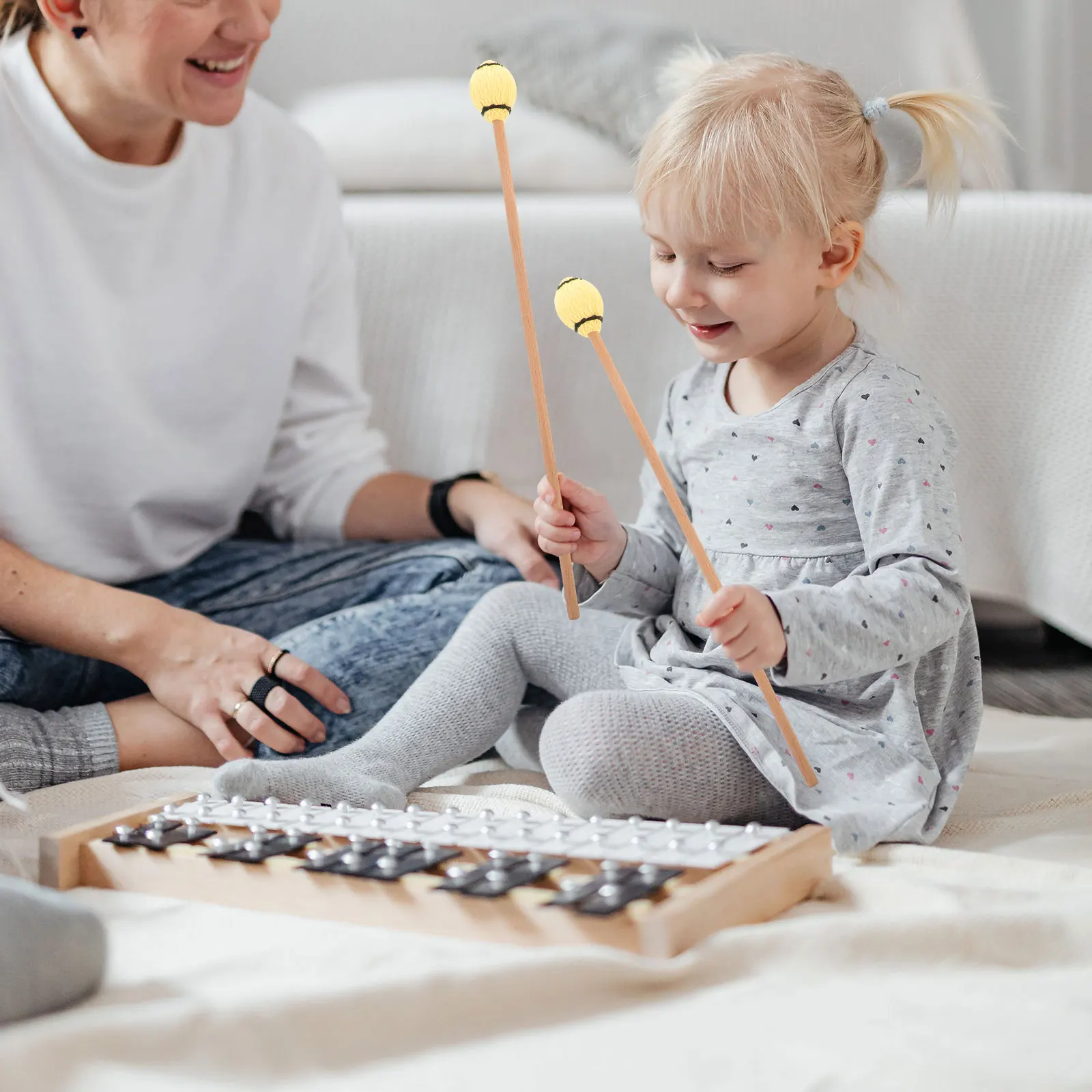 

2Pcs Marimba Mallets Fine Workmanship Suitable for Students Families Kindergartens Music Stores Marimba Mallets