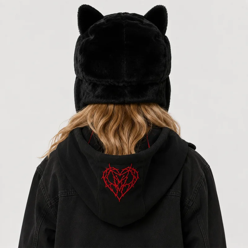 หมวกสัตว์ขนปุยน่ารัก หมวกแมวสี - Knit Beanie Hat Warm บทวิจารณ์และราคา