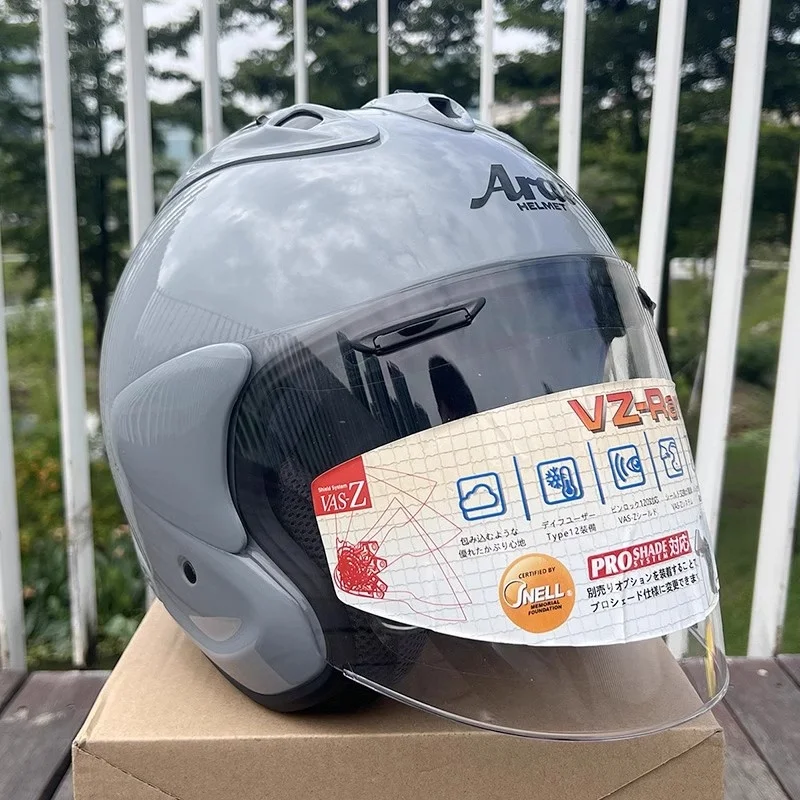 VZ-RAM High Quality ABS Classic 3/4 Open Face Helmet,For Harley Motorcycle And Cruise Motorcycle Protection Helmets,Modern Grey